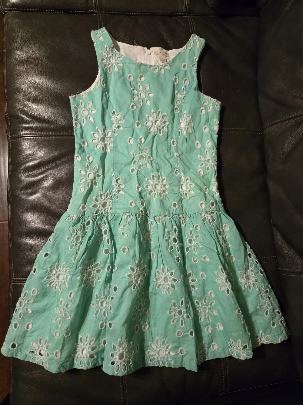 Set of 2 girls dresses size 10 - 12. Teal and peach.